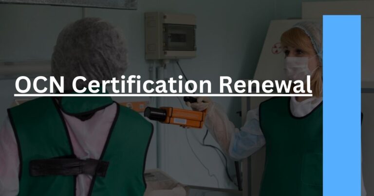 OCN Certification Renewal