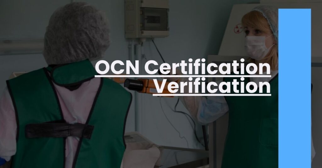 OCN Certification Verification